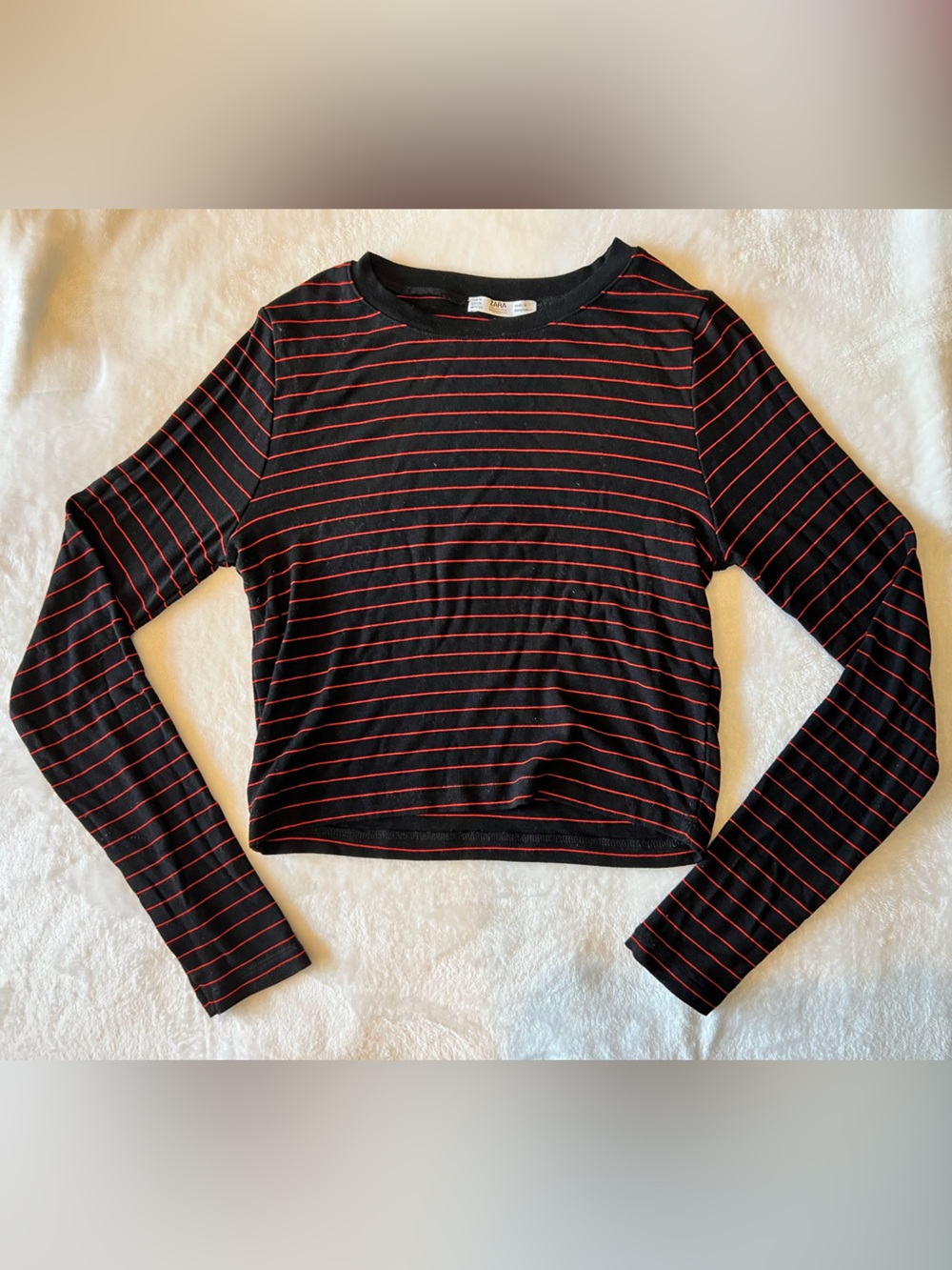 Zara Black & Red Crop Top